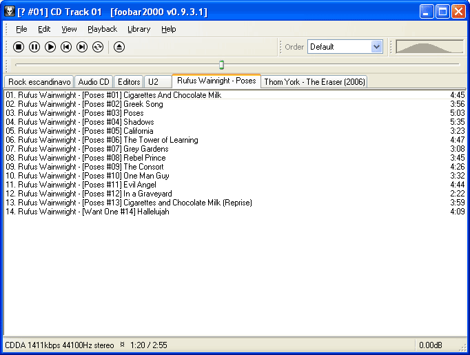 Varias playlist en Foobar2000 blogoff