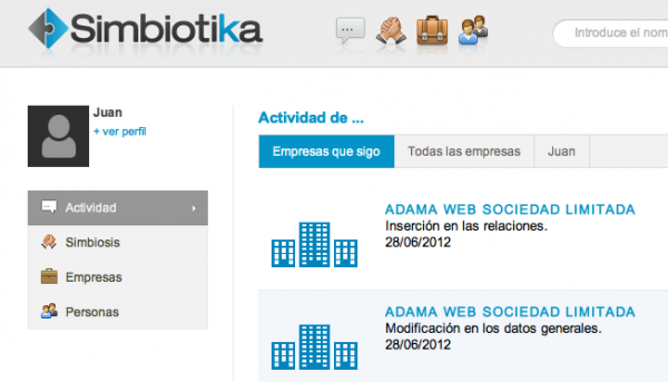 Adama Web en Simbiotika